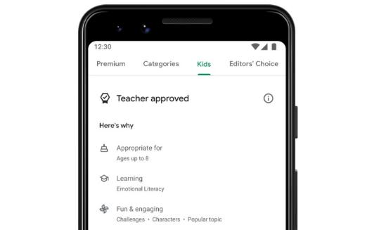 Google使查找带有老师批准徽章的儿童应用更加容易