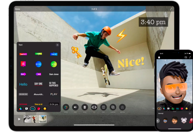 苹果对Apple Clips视频应用程序更新支持垂直视频模式