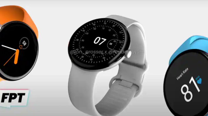 Google Pixel Watch渲染图曝光