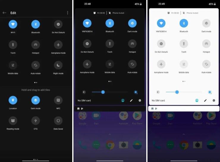 一加8、8 Pro通过Android 11 Beta升级获得一键式暗模式切换