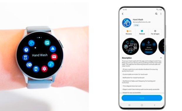 Galaxy Watch应用程序可帮助用户正确洗手