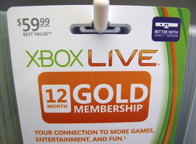 微软停止提供12个月的Xbox Live Gold会员资格