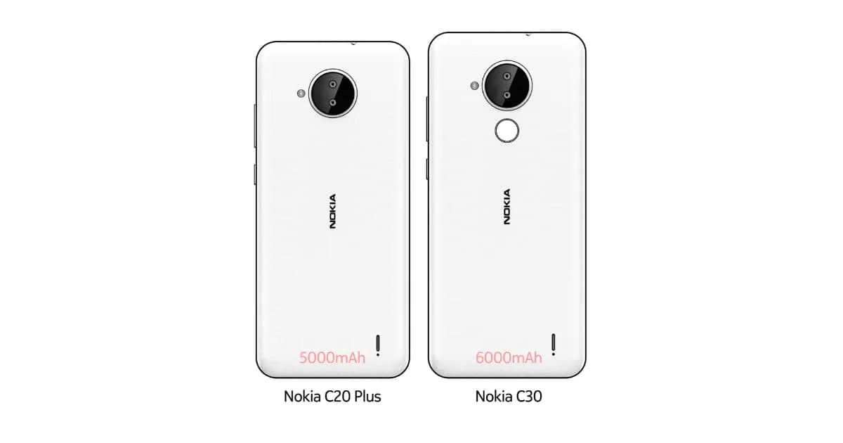 诺基亚C30和C20 Plus预计将很快推出，电池容量更大，摄像头设置更圆