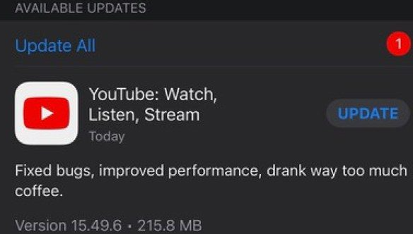 YouTube的iOS应用收到新年的首次更新
