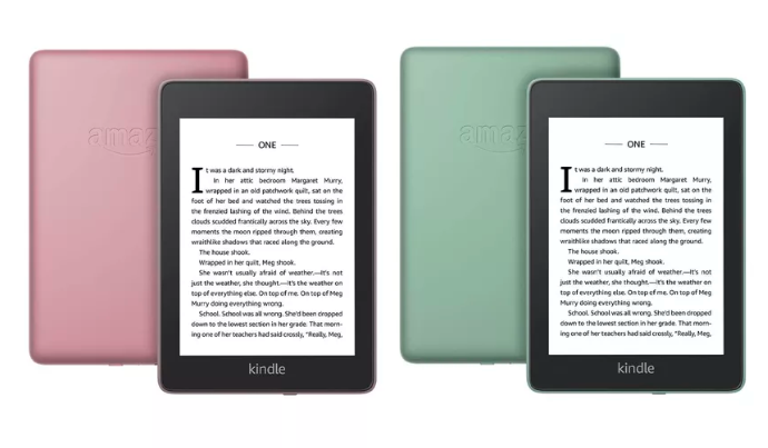 亚马逊推出两种新的Kindle Paperwhite颜色