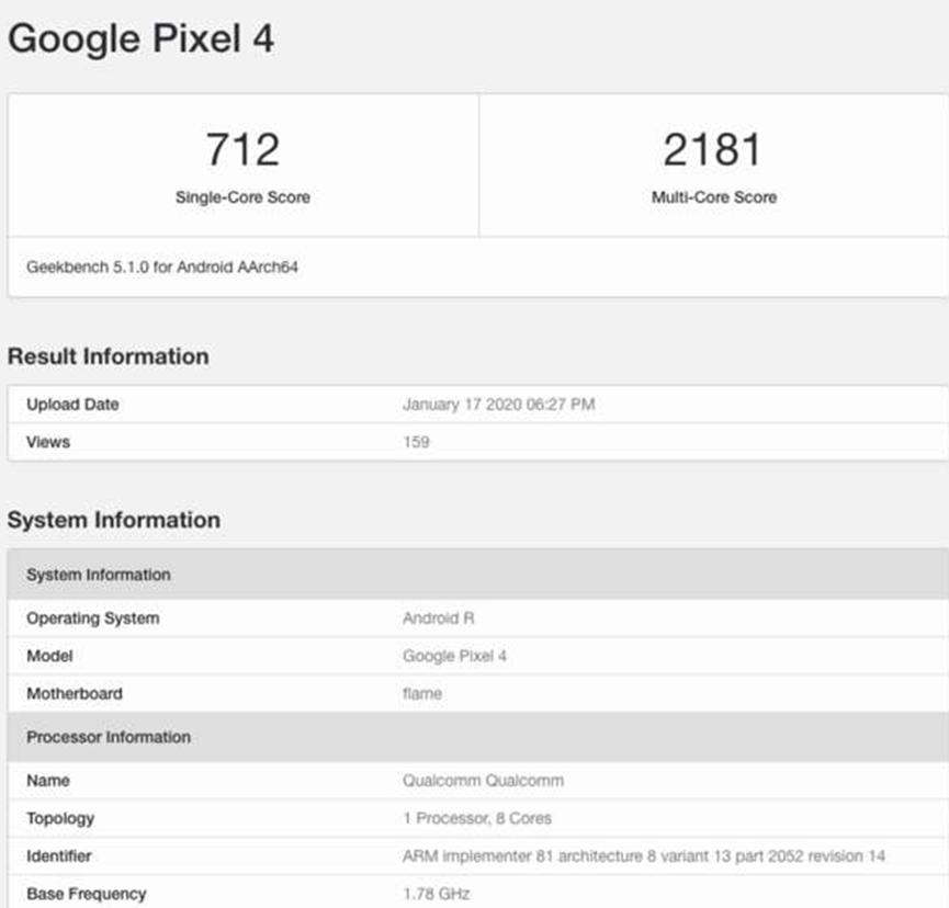 ​Google即将推出的Android R可以在Pixel 4上运行