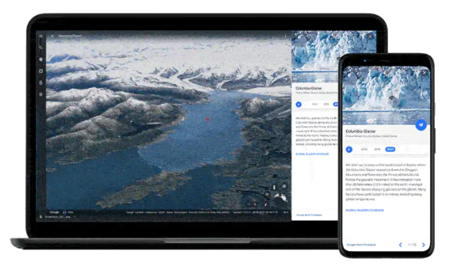 Google  Earth允许用户“观看时间展开”并进行最大更新