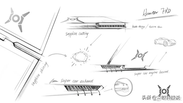 “猎人”将成为荣耀游戏笔记本电脑的品牌，设计草图泄露
