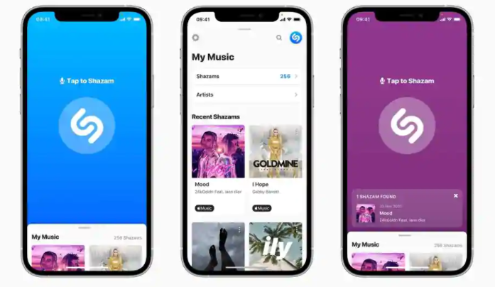 新的Shazam  UI使该应用程序具有最新的iOS设计趋势