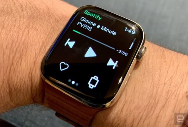 Spotify现在可以在Apple  Watch上运行，不需要手机