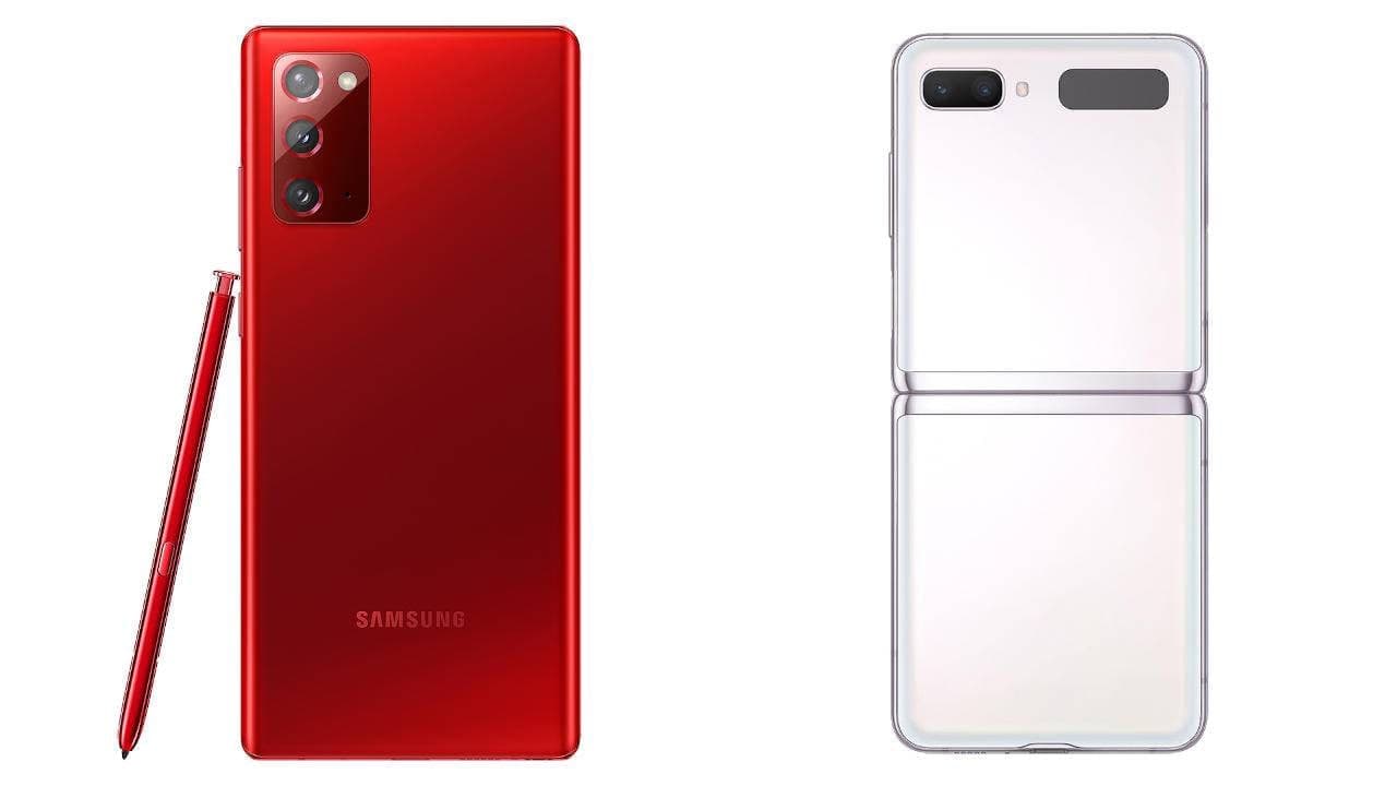 限量版Galaxy  Note  20神秘红，Galaxy  Z  Flip  5G神秘白到货