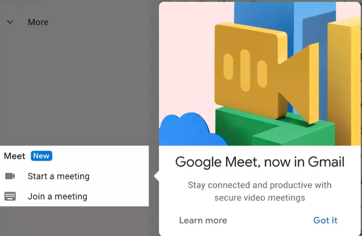 如何在Gmail中隐藏Google  Meet