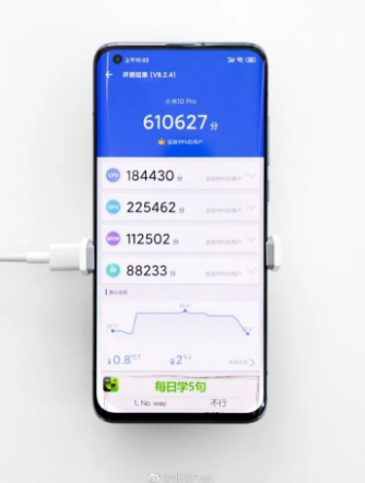 小米10 Pro在AnTuTu上突破了60万的数字