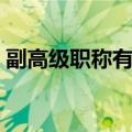 副高级职称有哪些考试（副高级职称有哪些）