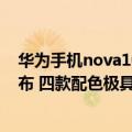 华为手机nova10（今日最新更新 华为nova 10真机外观公布 四款配色极具辨识度）