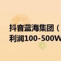 抖音蓝海集团（今日最新更新 分享一个抖音大蓝海项目 年利润100-500W（黑））