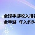 全球手游收入排行榜（今日最新更新 荣耀成上半年全球最吸金手游  年入约94亿元）