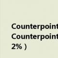 Counterpoint:二季度华为手机市场份额第（今日最新更新 Counterpoint：年第二季度中国智能手机销量同比下降14.2%）