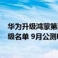 华为升级鸿蒙第四批（今日最新更新 华为官方公布鸿蒙3升级名单 9月公测Mate系列无缘）