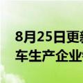 8月25日更新消息 中汽协公布17月前十家轿车生产企业销售情况