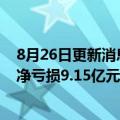 8月26日更新消息 和谐汽车：上半年营收同比下降15.3%，净亏损9.15亿元