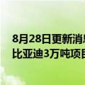 8月28日更新消息 盐湖股份：目前钾肥和碳酸锂生产正常，比亚迪3万吨项目的中试整体进展顺利