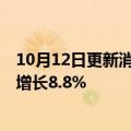 10月12日更新消息 百事三季度净营收219.71亿美元，同比增长8.8%