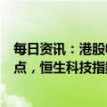 每日资讯：港股收评：两大指数高开高走，恒指重回22000点，恒生科技指数大涨3.37%，汽车股表现亮眼