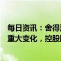 每日资讯：舍得酒业澄清：公司内外部生产经营环境未发生重大变化，控股股东目前无减持公司股份计划