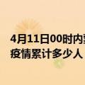 4月11日00时内蒙古锡林郭勒累计疫情数据及锡林郭勒新冠疫情累计多少人