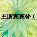 主谓宾宾补（主谓宾）2023年05月25日更新