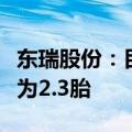 东瑞股份：目前公司的能繁母猪年平均产胎数为2.3胎