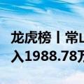 龙虎榜丨常山北明今日涨停，深股通席位净买入1988.78万元