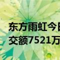 东方雨虹今日大宗交易折价成交300万股，成交额7521万元