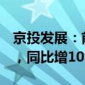 京投发展：前三季度签约销售金额59.78亿元，同比增109.98%