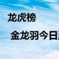 龙虎榜 | 金龙羽今日涨停，机构净卖出147.89万元