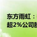 东方雨虹：控股股东 实控人李卫国拟减持不超2%公司股份